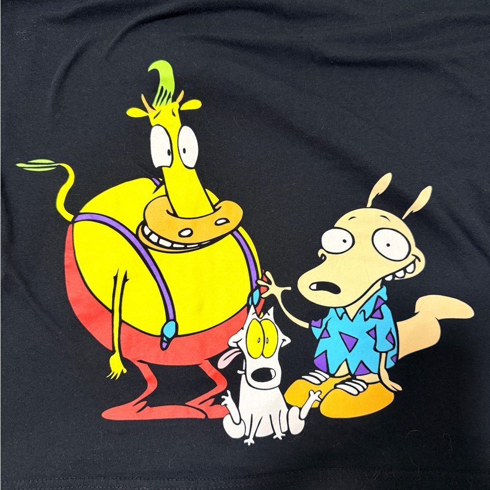 Nickelodeon Rockos Modern Life Graphic Long Sleeve Shirt T-shirt Size XL y2k